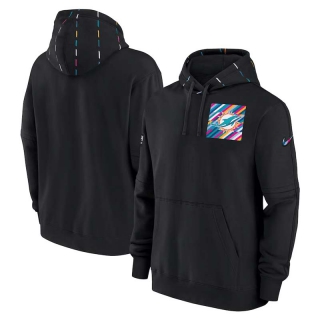 Men's NFL Miami Dolphins Nike Black 2023 NFL Crucial Catch Club Pullover Hoodie