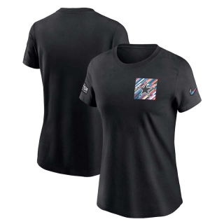 Women's Dallas Cowboys 2023 NFL Crucial Catch Sideline Tri-Blend Nike Black T-Shirt