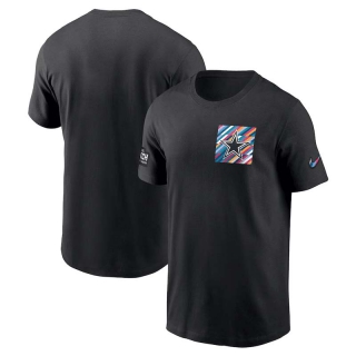 Men's Dallas Cowboys 2023 NFL Crucial Catch Sideline Tri-Blend Nike Black T-Shirt
