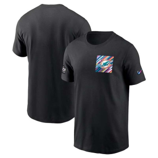 Men's Miami Dolphins 2023 NFL Crucial Catch Sideline Tri-Blend Nike Black T-Shirt