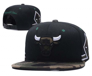 NBA Chicago Bulls Mitchell & Ness Black Camo Snapback Hat 2187