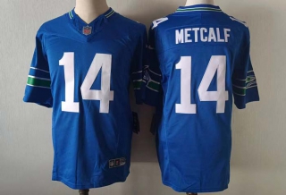 Men's NFL Seattle Seahawks #14 DK Metcalf Nike Royal Throwback Vapor F.U.S.E. Limited Jersey