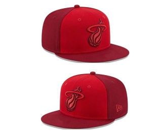 NBA Miami Heat New Era Red Burgundy 9FIFTY Snapback Hat 2018