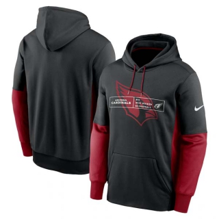 Men's NFL Arizona Cardinals Nike Black Color Block Fleece Performance Pullover Hoodie