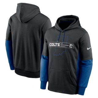Men's NFL Indianapolis Colts Nike Black Color Block Fleece Performance Pullover Hoodie