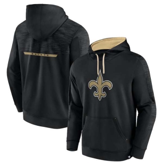Men's NFL New Orleans Saints Fanatics Branded Black Defender Evo Pullover Hoodie