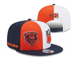 NFL Chicago Bears New Era Orange Navy 2023 Sideline Secondary Logo 9FIFTY Snapback Hat 3041