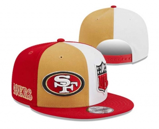 NFL San Francisco 49ers New Era Gold Red 2023 Sideline 9FIFTY Snapback Hat 3052