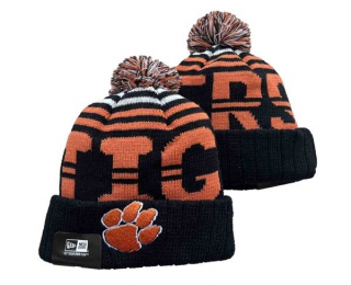 NCAA Clemson Tigers New Era Black Beanies Knit Hat 3001