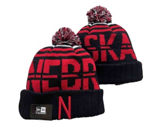 NCAA Nebraska Huskers New Era Black Beanies Knit Hat 3001