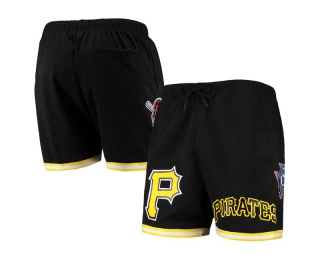 Men's MLB Pittsburgh Pirates Pro Standard Black 76th World Series Mesh Shorts