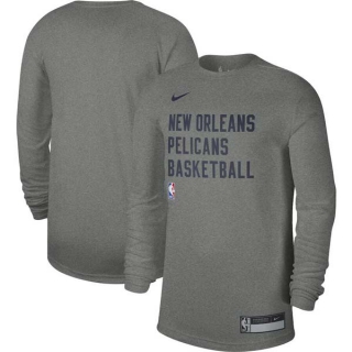 Unisex NBA New Orleans Pelicans Nike Heather Gray 2023-24 Legend On-Court Practice Long Sleeve T-Shirt