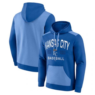 Men's MLB Kansas City Royals Fanatics Branded Royal Light Blue Chip In Team Pullover Hoodie
