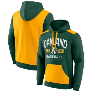Men's MLB Oakland Athletics Fanatics Branded Green Gold Chip In Team Pullover Hoodie
