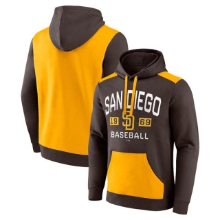 Men's MLB San Diego Padres Fanatics Branded Brown Gold Chip In Team Pullover Hoodie