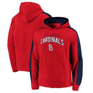 Men's MLB St. Louis Cardinals Red Navy Team Arch Pullover Hoodie