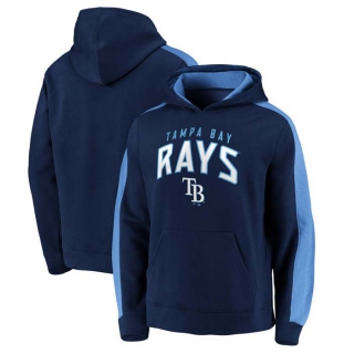 Men's MLB Tampa Bay Rays Navy Blue Team Arch Pullover Hoodie