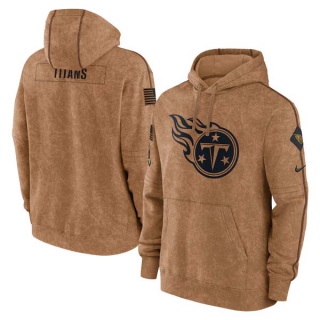 Men's NFL Tennessee Titans Nike Brown 2023 Salute To Service Club Pullover Hoodie