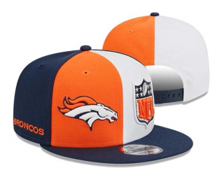 NFL Denver Broncos New Era Orange Navy 2023 Sideline 9FIFTY Snapback Hat 3047