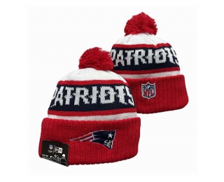 NFL New England Patriots New Era Red White 2023 Sideline Beanies Knit Hat 3058