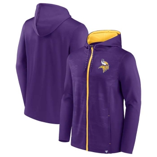 Men's NFL Minnesota Vikings Fanatics Branded Purple Gold Ball Carrier Full Zip Hoodie
