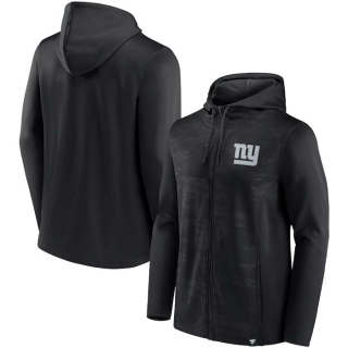 Men's NFL New York Giants Fanatics Branded Black Ball Carrier Full Zip Hoodie