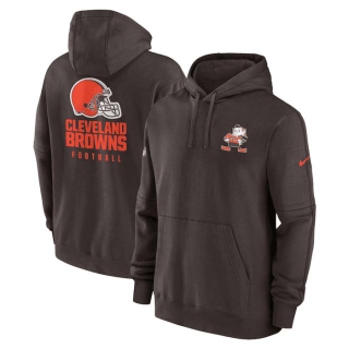 Men's NFL Cleveland Browns Nike Brown Sideline Club Fleece Pullover Hoodie
