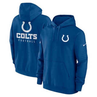 Men's NFL Indianapolis Colts Nike Royal Sideline Club Fleece Pullover Hoodie