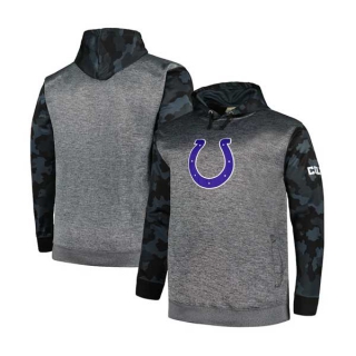 Men's NFL Indianapolis Colts Fanatics Branded Heather Charcoal Big & Tall Camo Pullover Hoodie