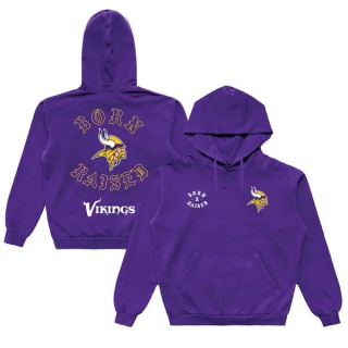 Unisex NFL Minnesota Vikings Born x Raised Purple Pullover Hoodie