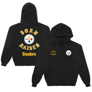 Unisex NFL Pittsburgh Steelers Born x Raised Black Pullover Hoodie