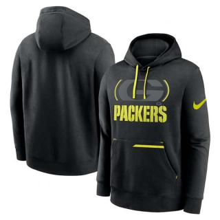 Men's NFL Green Bay Packers Nike Black Volt Pullover Hoodie