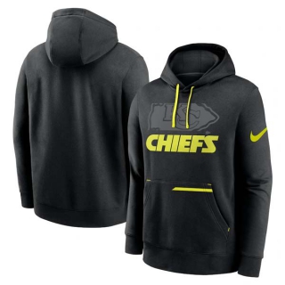 Men's NFL Kansas City Chiefs Nike Black Volt Pullover Hoodie