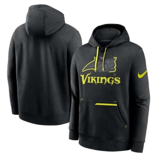 Men's NFL Minnesota Vikings Nike Black Volt Pullover Hoodie