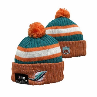 NFL Miami Dolphins New Era Orange Aqua 2023 Sideline Cuffed Beanies Knit Hat 3056