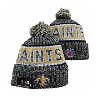 NFL New Orleans Saints New Era Black 2023 Cold Weather Pom Beanies Knit Hat 3051