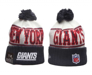 NFL New York Giants New Era Navy White 2023 Cold Weather Historic Pom Beanies Knit Hat 5014