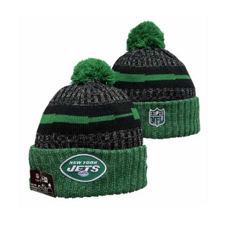 NFL New York Jets New Era Green Pewter 2023 Cold Weather Pom Beanies Knit Hat 3032