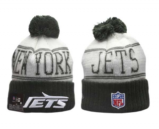 NFL New York Jets New Era Might Green White 2023 Cold Weather Historic Pom Beanies Knit Hat 5017