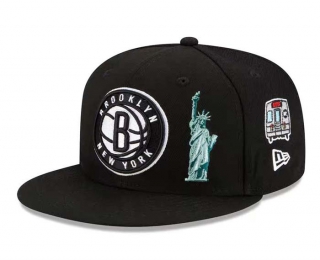 NBA Brooklyn Nets New Era Black 9FIFTY Snapback Hat 2015
