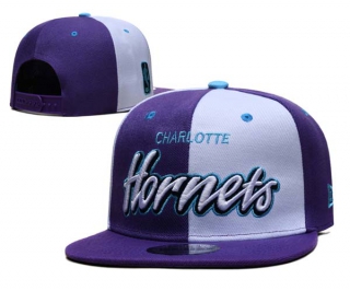 NBA Charlotte Hornets New Era Purple White Script Pinwheel 9FIFTY Snapback Hat 2019