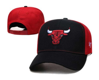 NBA Chicago Bulls '47 Black Red Snapback Hat 2220