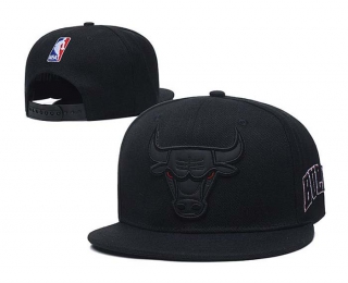 NBA Chicago Bulls Black On Black Snapback Hat 2221