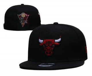 NBA Chicago Bulls New Era Black 6x NBA Finals Champions 9FIFTY Snapback Hat 2226