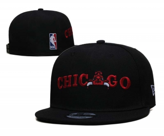 NBA Chicago Bulls New Era Black 9FIFTY Snapback Hat 2230