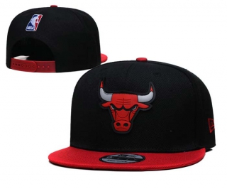 NBA Chicago Bulls New Era Black Red 9FIFTY Snapback Hat 2234