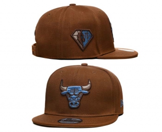 NBA Chicago Bulls New Era Brown 75th Anniversary 9FIFTY Snapback Hat 2236