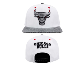 NBA Chicago Bulls White Pewter Snapback Hat 2244