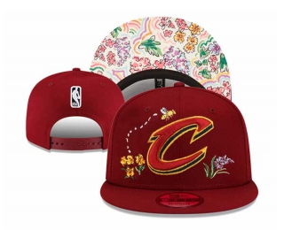 NBA Cleveland Cavaliers New Era Wine Watercolor Floral 9FIFTY Snapback Hat 3013