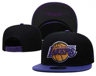 NBA Los Angeles Lakers New Era Black Purple 9FIFTY Snapback Hat 6040